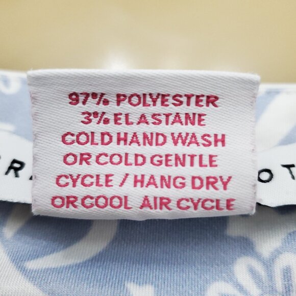 Gretchen Scott Split Neck 3/4 Sleeve Blouse in Piazza Pale Blue Size Medium - Picture 7 of 10